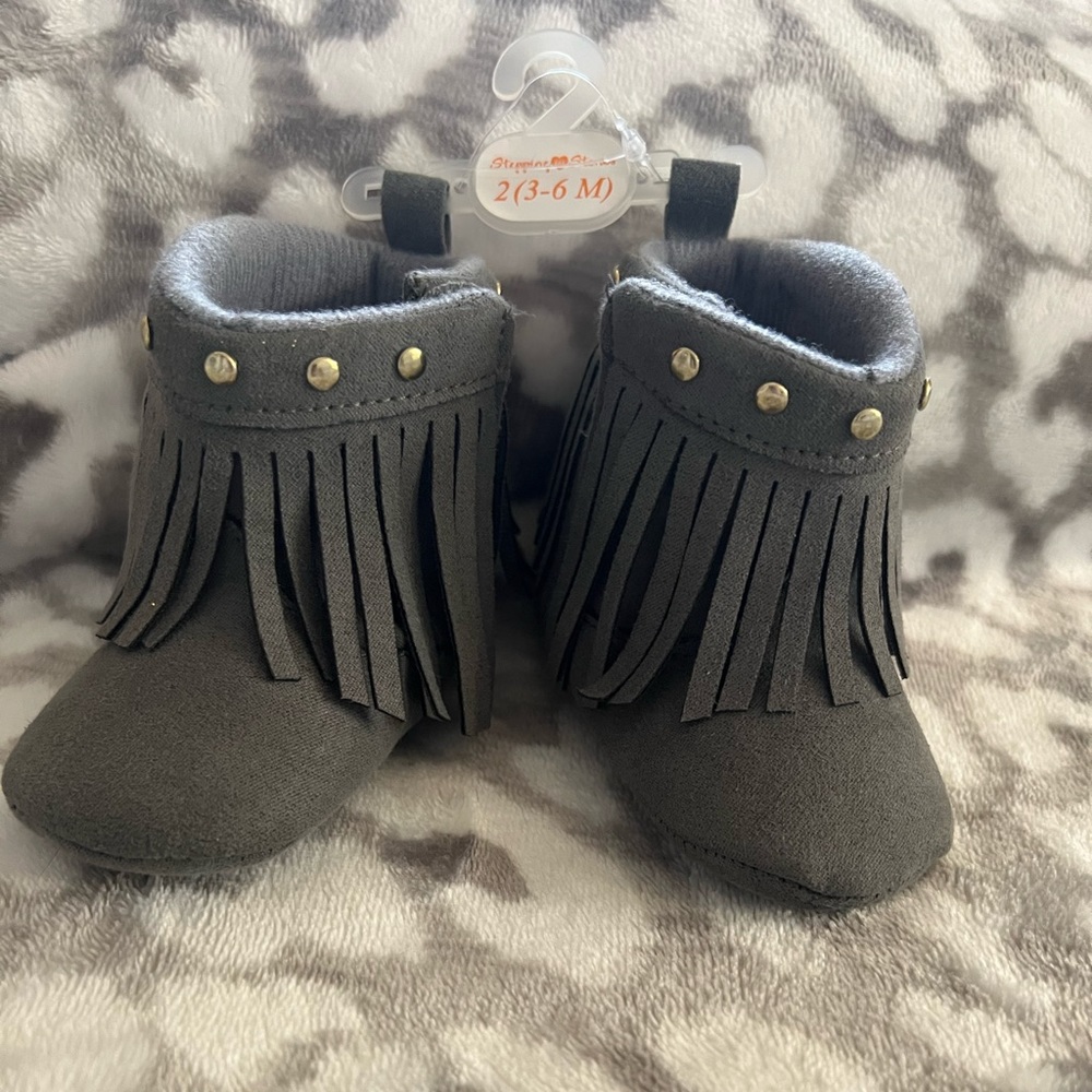 SOLD! NWT Faux Suede Baby Boots are Sold! - Picture 2 of 6